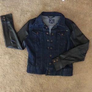 Lucky Brand Denim/Leather Sabrina Jacket